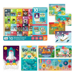 Chuckle & Roar 10 Rompecabezas De Madera Para Niños