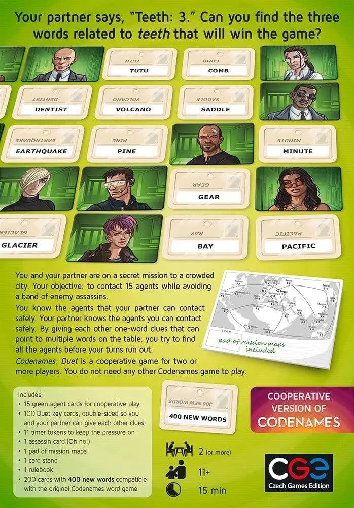 Juego De Mesa Codenames Duet Marca Czech Games Edition - Image 3