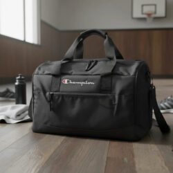 Maleta Doffle Champion Altitude, Logo Bordado 25x27x52cm Negro Lisa