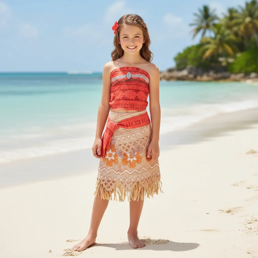Disfraz De Moana Disney Princesa Marca Jakks Pacific Coral 4-6x - Image 3