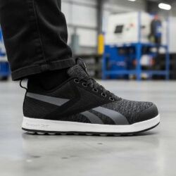 Tenis De Trabajo Reebok Mujer , Con Casco,dielectricas Rb236 Gris Claro 25.5 Mx