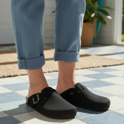 Sandalia Zueco Nautica Para Caballero, Gamuza Runded/jet