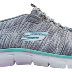 Tenis Skechers Originales Empire Game On 12414-gylb Gris/turquesa Geométrico 3.5 Mx