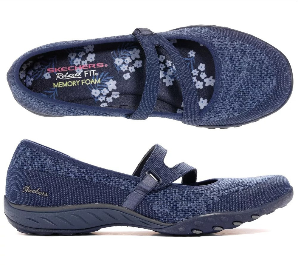 Tenis Skechers Originales Breathe Easy Lucky Lady 23005/nvy - Image 4