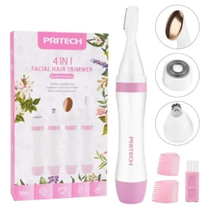 Eliminador De Bello Para Mujer 4 En 1 Pritech Color Rosa  Rosa Con Blanco