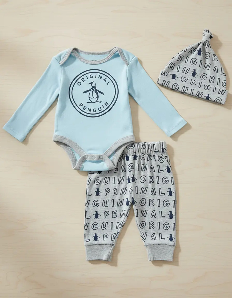 Mameluco Set 3 Piezas Original Penguin Modelo Opb145st