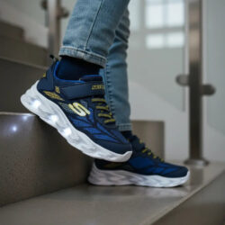 Tenis Skechers Para Niños Con Luz Modelo Navy/318295