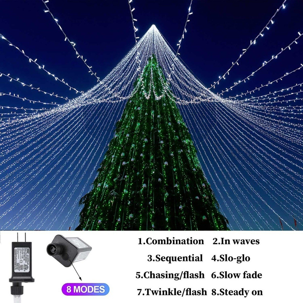 Serie De Luces Cálidas De Led Con 8 Modos De 30 Metros Ollny Blanco - Image 5