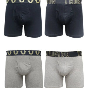 4 Pack Boxers True Religion Originales Mod:4mu335tr Negro Y Gris L