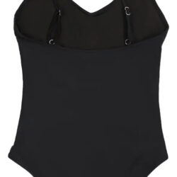 Traje De Baño, Una Pieza Volantes Retro, Control De Abdomen Negro M