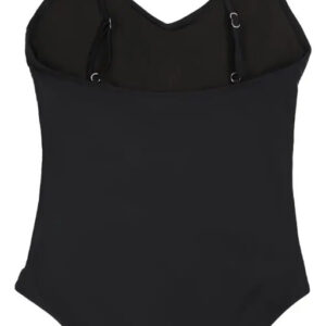 Traje De Baño, Una Pieza Volantes Retro, Control De Abdomen Negro M