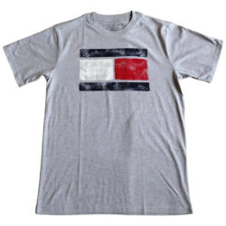 Playera Original Tommy Hilfiger Jovenes (20años) T880b20 Gris Claro Estampado Xl (20 Años)