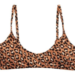 Aerie Top De Bikini Leopardo American Eagle Talla Eg/xl Marrón Xl