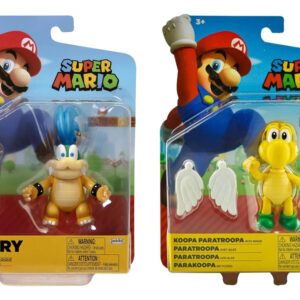 Set 2 Figuras De Mario Bros 10cm Larry Y Tortuga Paratropa