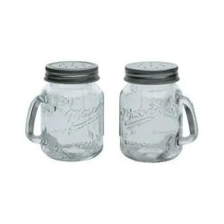 Set De Salero / Pimentero Vintage De Cristal Marca Mason