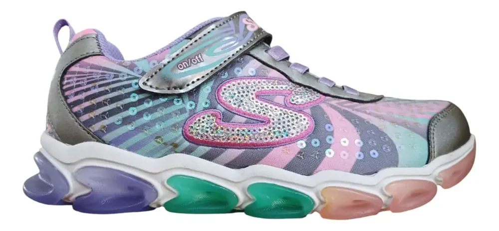 Tenis Skechers Original Niñas S Lights- Jelly Beams 10960l/ccmt - Image 5