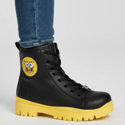 Botin Bota Para Niños Original Bob Esponja Nickelodeon Blk