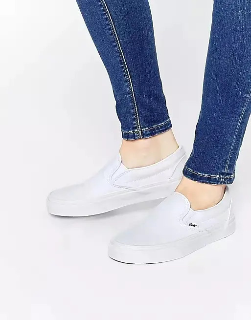 Tenis Originales Vans Classic Slip On True White Mod.499243 - Image 4