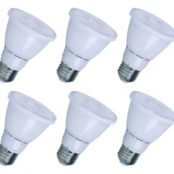 6 Focos Atenuables Led Spot Par20 7w  Luz Cálida 3000k  Luz Cálida 3000k