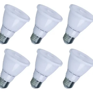 6 Focos Atenuables Led Spot Par20 7w  Luz Cálida 3000k  Luz Cálida 3000k