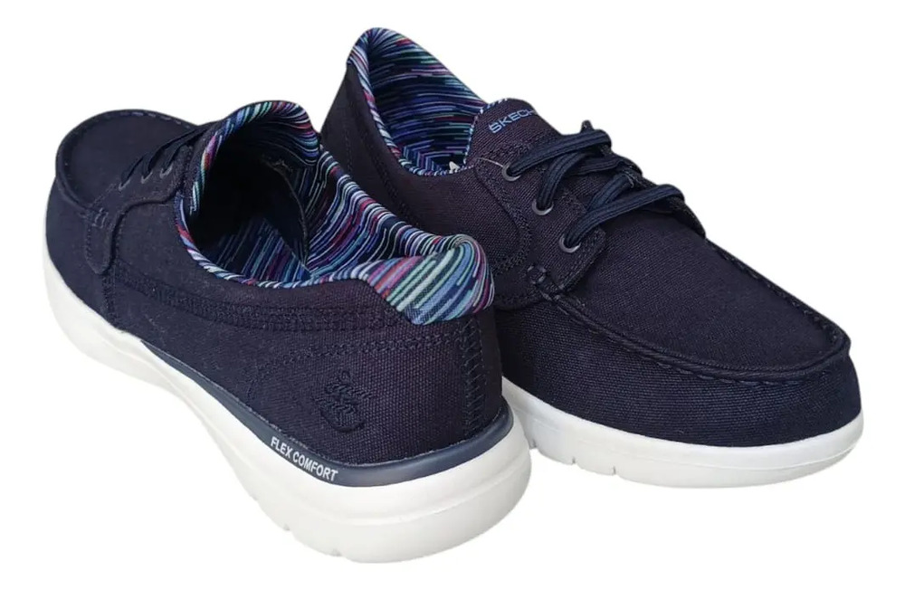 Tenis Skechers Dama Modelo Flex Náutico / 318896 Azul Marino - Image 4