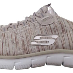 Tenis Skechers Originales Empire-game On 12414/tpe Mujer Beige Irregular Lines 5,5 Mx
