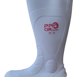 Bota De Hule Sanitaria Pro Cliff Ankle Con Casco Talla 22 Blanco/ Rojo 22 Mx