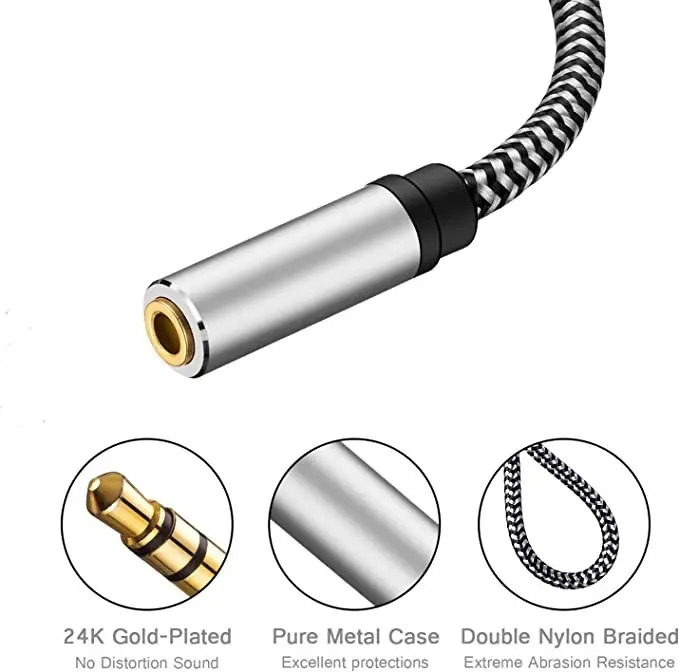 2 Pack Cable De Audio 3.5mm Macho Para Cable Hembra. - Image 4