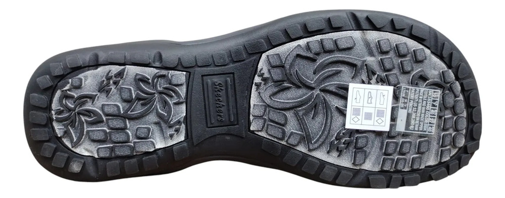 Sandalia Huarache Skechers Dama Stretch Flex 163460/bbk Black Liso 27 Mx - Image 6