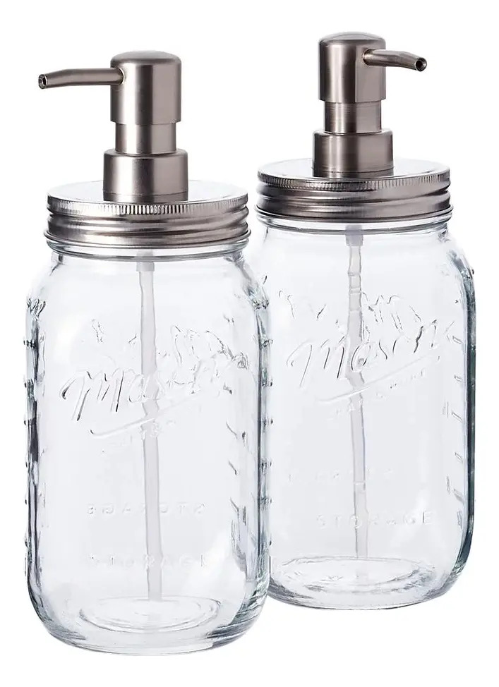 Jabonera Diseño Maison Mason Craft & More Lotion Pump Ttu-u3447 Color Cristal X Unidad
