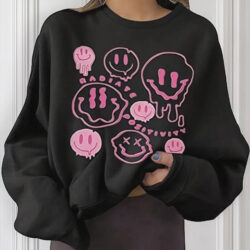 Missactiver- Sudadera Negra Xl Radiate Positivity Xl Negro Con Rosa