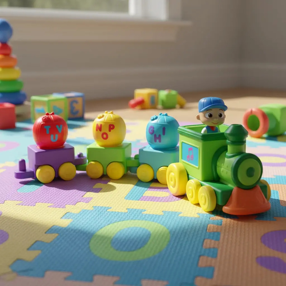 Cocomelon Tren Musical Alfabeto Inglés, En Caja De Regalo