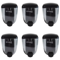 16 Dispensadores De Espuma De Jabón 900ml Jabonera Ecodeli Negro / Humo