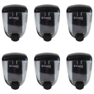 16 Dispensadores De Espuma De Jabón 900ml Jabonera Ecodeli Negro / Humo