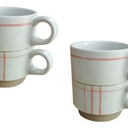4 Tazas Para Café Empotrables Cerámica Color Arena 235 Ml Arena Sea Sand