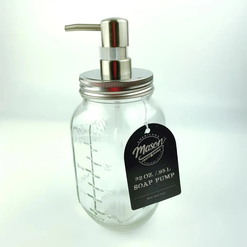 Jabonera Diseño Maison Mason Craft & More Lotion Pump Ttu-u3447 Color Cristal X Unidad - Image 6
