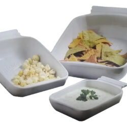 Set 3 Botaneros Paneras De Cerámica Mason Craft & More Blanco