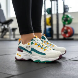 Tenis Skechers Slip-ins Summits Plus - Bright B. 149915/wmlt Blanco/multi Geométrico 26
