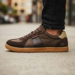 Tenis Skechers Caballero Modelo Camilo 210960/choc Cafe Café Liso 5,0 Mx