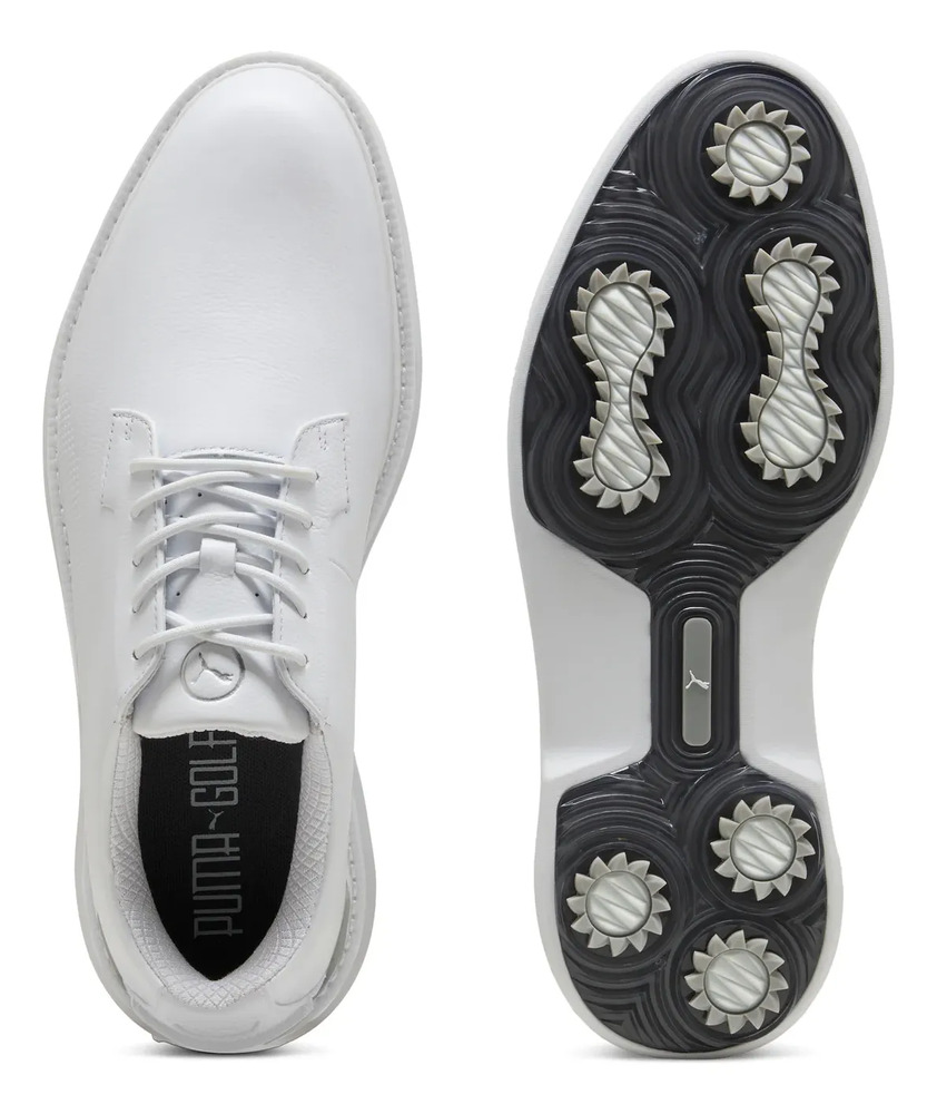 Zapato Tenis Para Golf Puma Mod. Royale - Ash Gray Blanco Liso 7,0 Mx - Image 5
