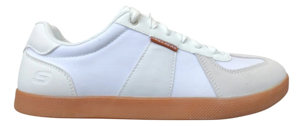 Tenis Skechers Caballero Mod.camilo 210960/wht Blanco Blanco Liso 5,0 Mx