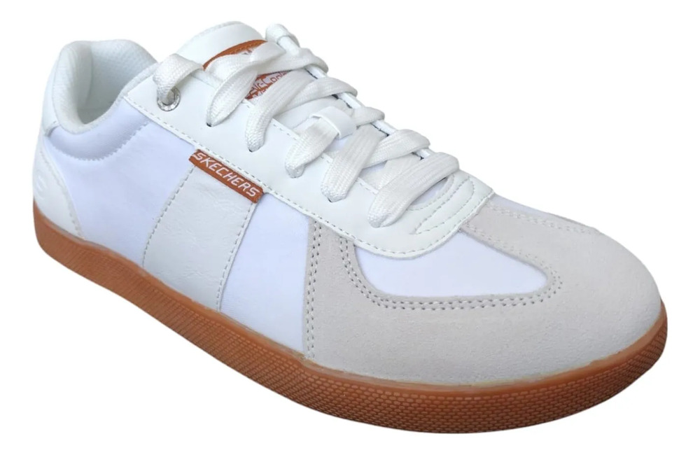 Tenis Skechers Caballero Mod.camilo 210960/wht Blanco Blanco Liso 5,0 Mx - Image 3