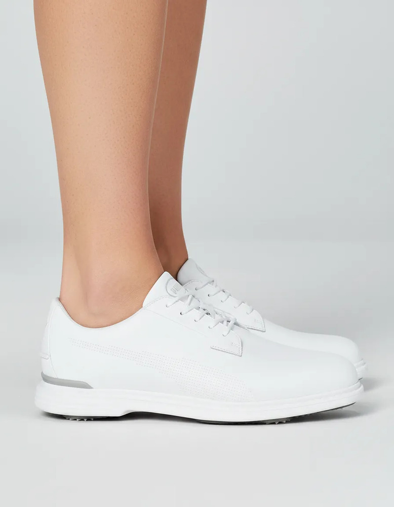 Zapato Tenis Para Golf Puma Mod. Royale - Ash Gray Blanco Liso 7,0 Mx - Image 8