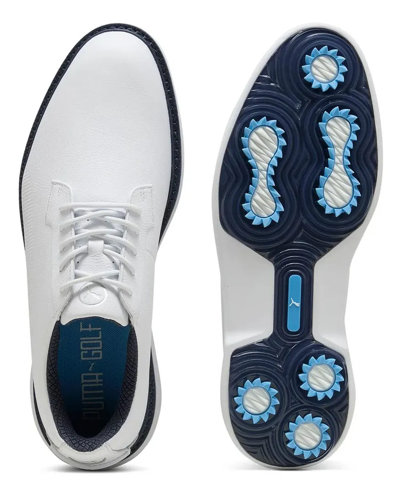 Zapato Tenis Para Golf Puma Mod. Royale - Light Blue, Blanco Blanco Liso 7,5 Mx - Image 4