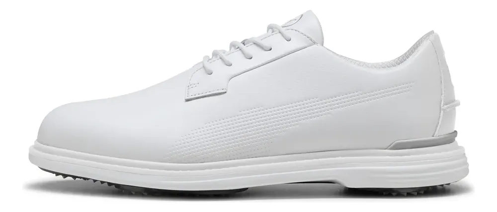 Zapato Tenis Para Golf Puma Mod. Royale - Ash Gray Blanco Liso 7,0 Mx