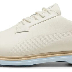 Zapato Tenis Para Golf Puma Mod. Royale - Icy Blue (beige) Beige Liso 8,0 Mx