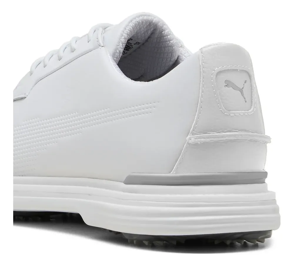 Zapato Tenis Para Golf Puma Mod. Royale - Ash Gray Blanco Liso 7,0 Mx - Image 4