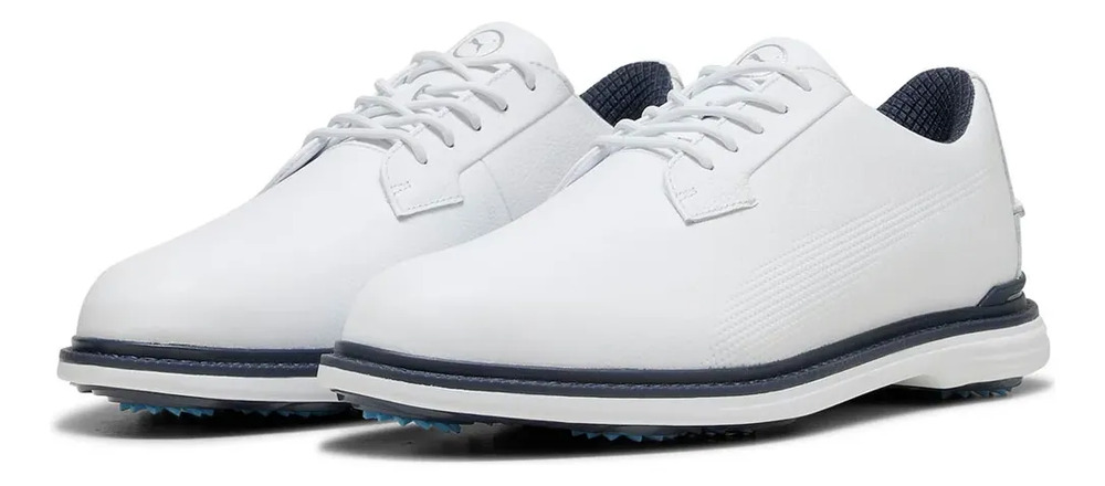 Zapato Tenis Para Golf Puma Mod. Royale - Light Blue, Blanco Blanco Liso 7,5 Mx - Image 7