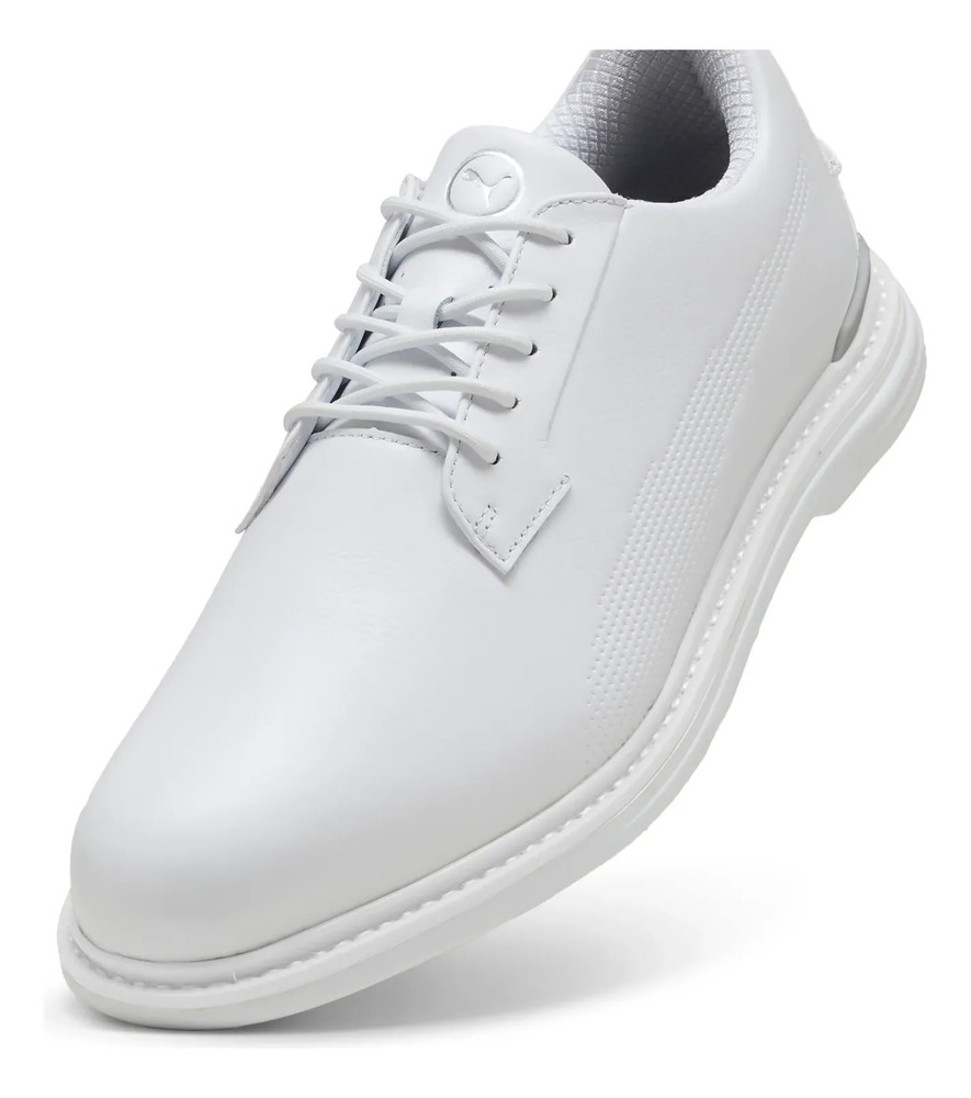 Zapato Tenis Para Golf Puma Mod. Royale - Ash Gray Blanco Liso 7,0 Mx - Image 3