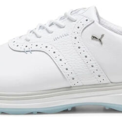 Zapato Tenis Para Golf Puma Mod. Avant - Icy Blue Blanco Liso 7,0 Mx